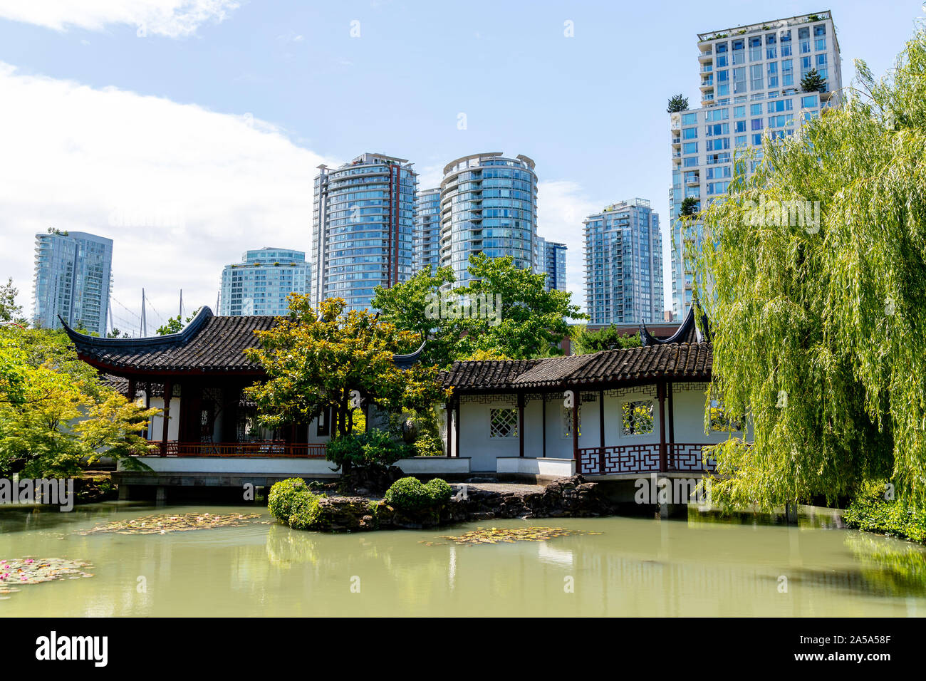 Ville de Vancouver , China town et Stanley Island Banque D'Images