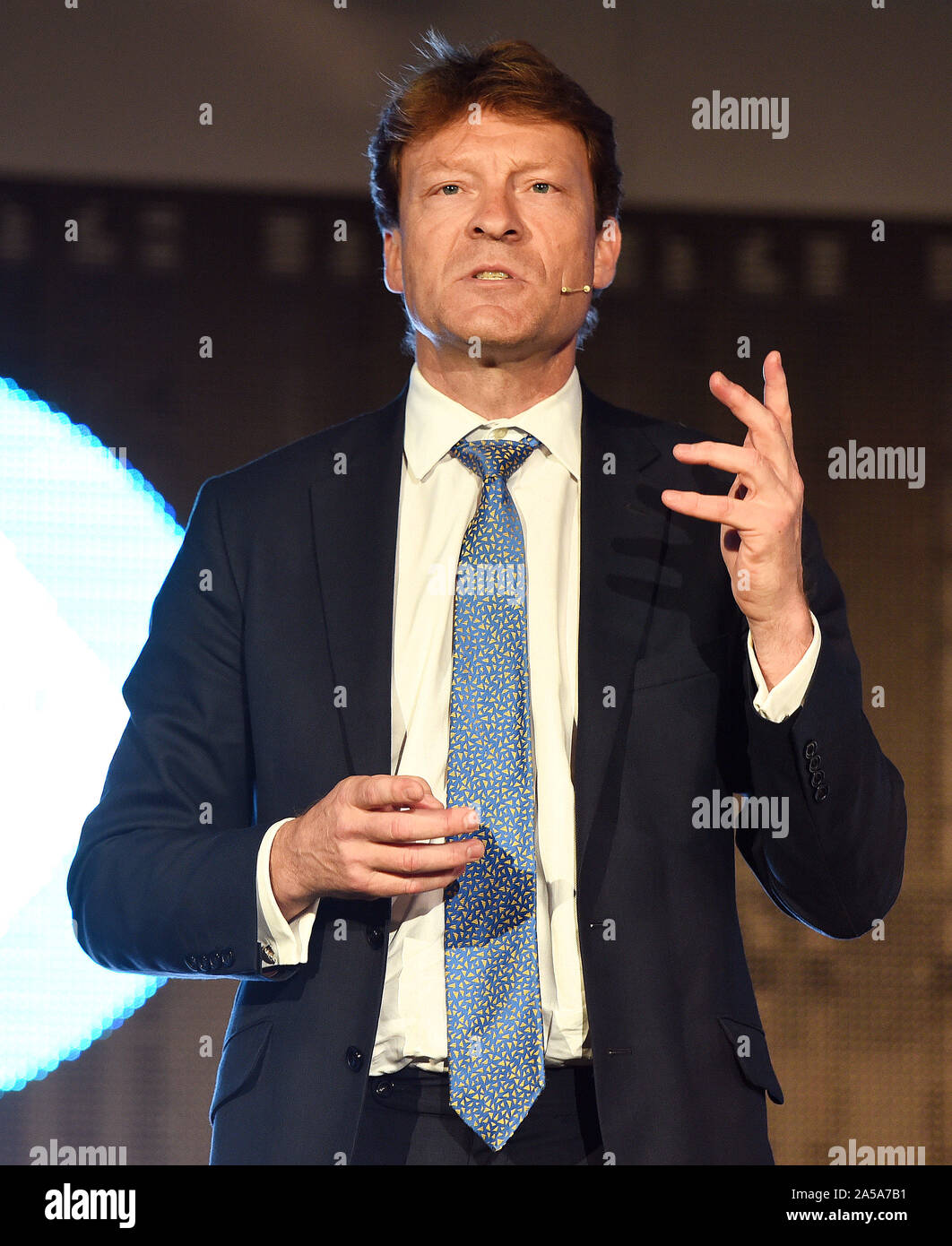 Président de partie Richard prend la parole lors du Brexit Tice Rallye Parti au Queen Elizabeth II Centre, vaste sanctuaire dans Londres. Banque D'Images