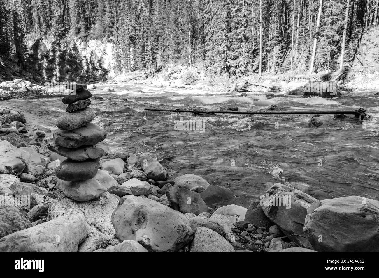 Le lac Two Jack rockies Banff Banque D'Images