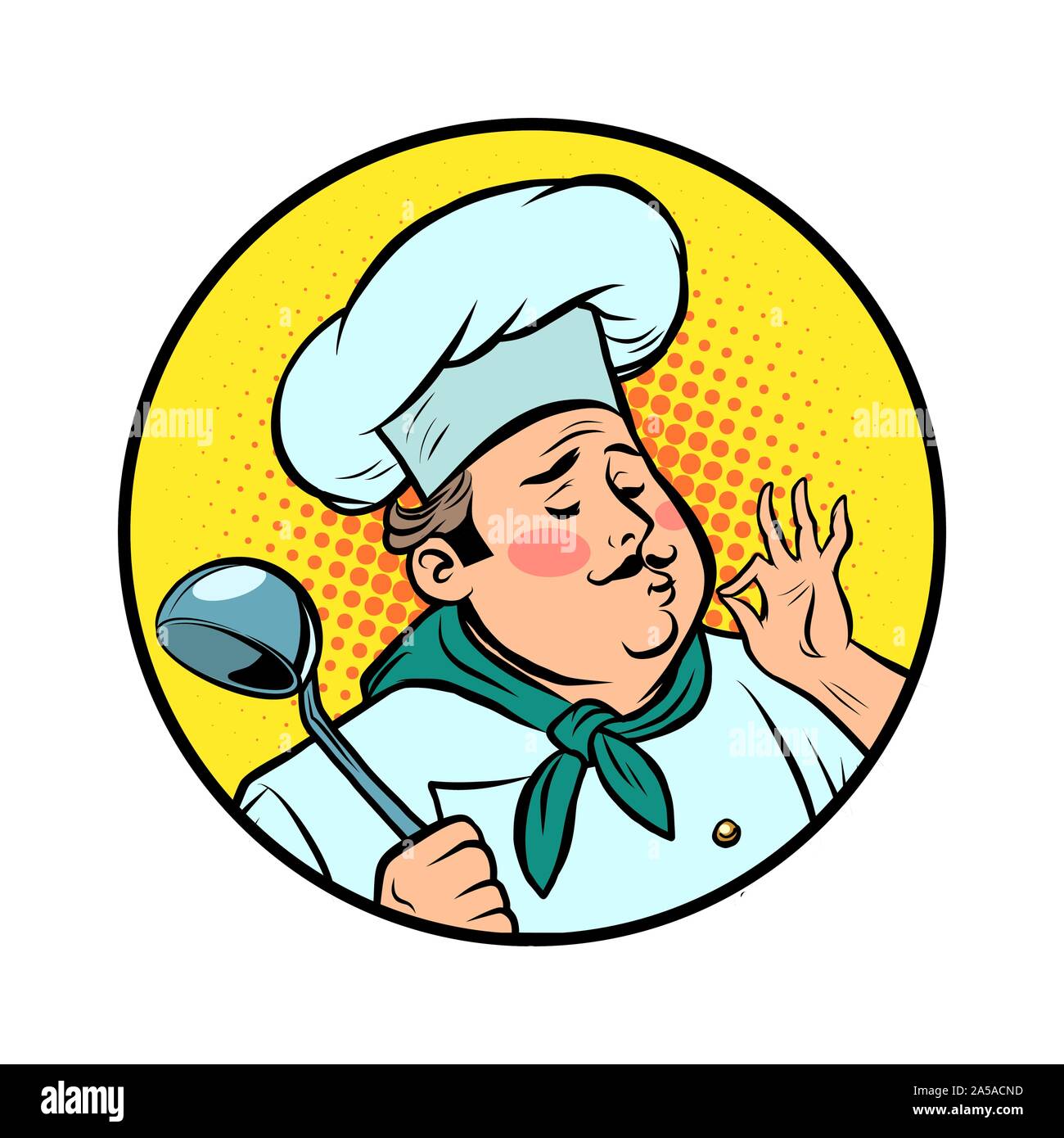 Ok cook, geste gastronomie goût Illustration de Vecteur