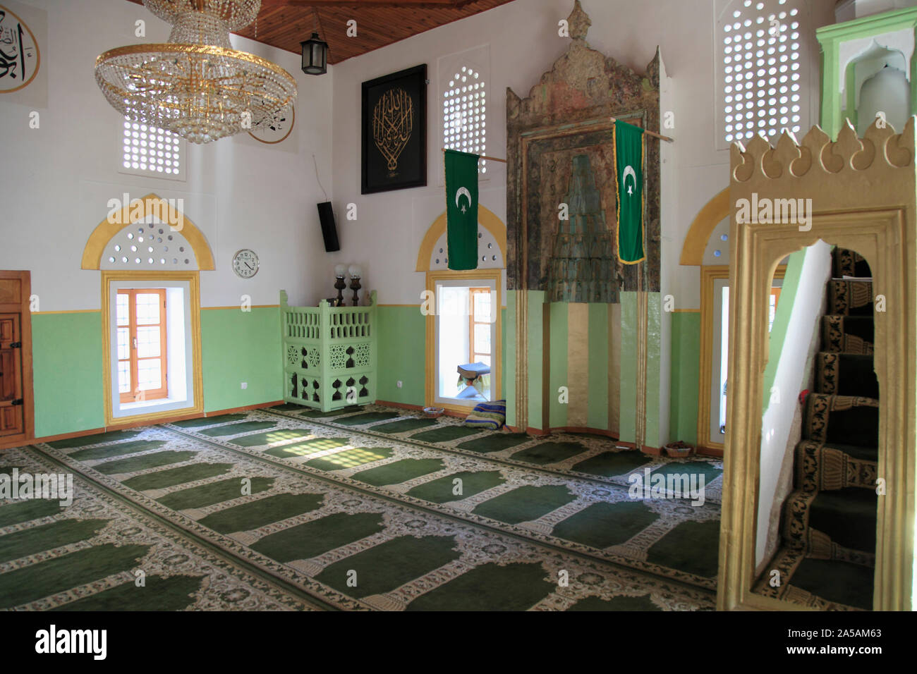La Bosnie-Herzégovine, Mostar, Sarica Mosquée, intérieur, Banque D'Images