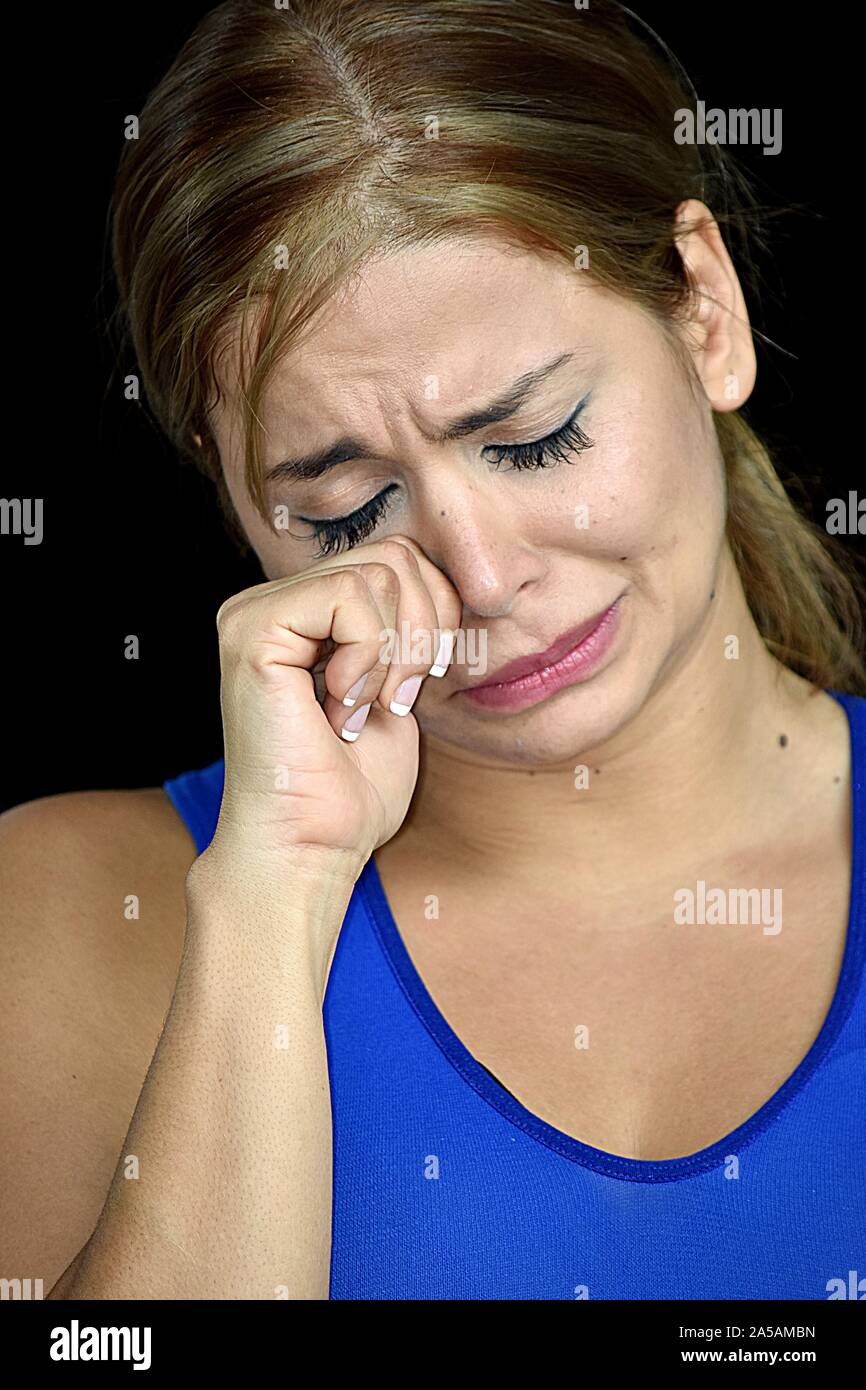 Pleurer personne sportive Banque D'Images