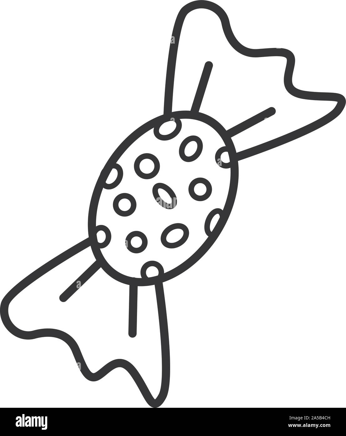 Candy en noir et blanc style doodle. Illustrations faites à la main Illustration de Vecteur