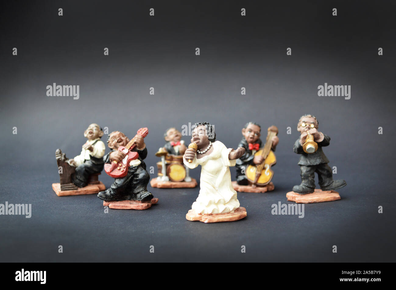mini-figurine de musiciens de jazz Banque D'Images