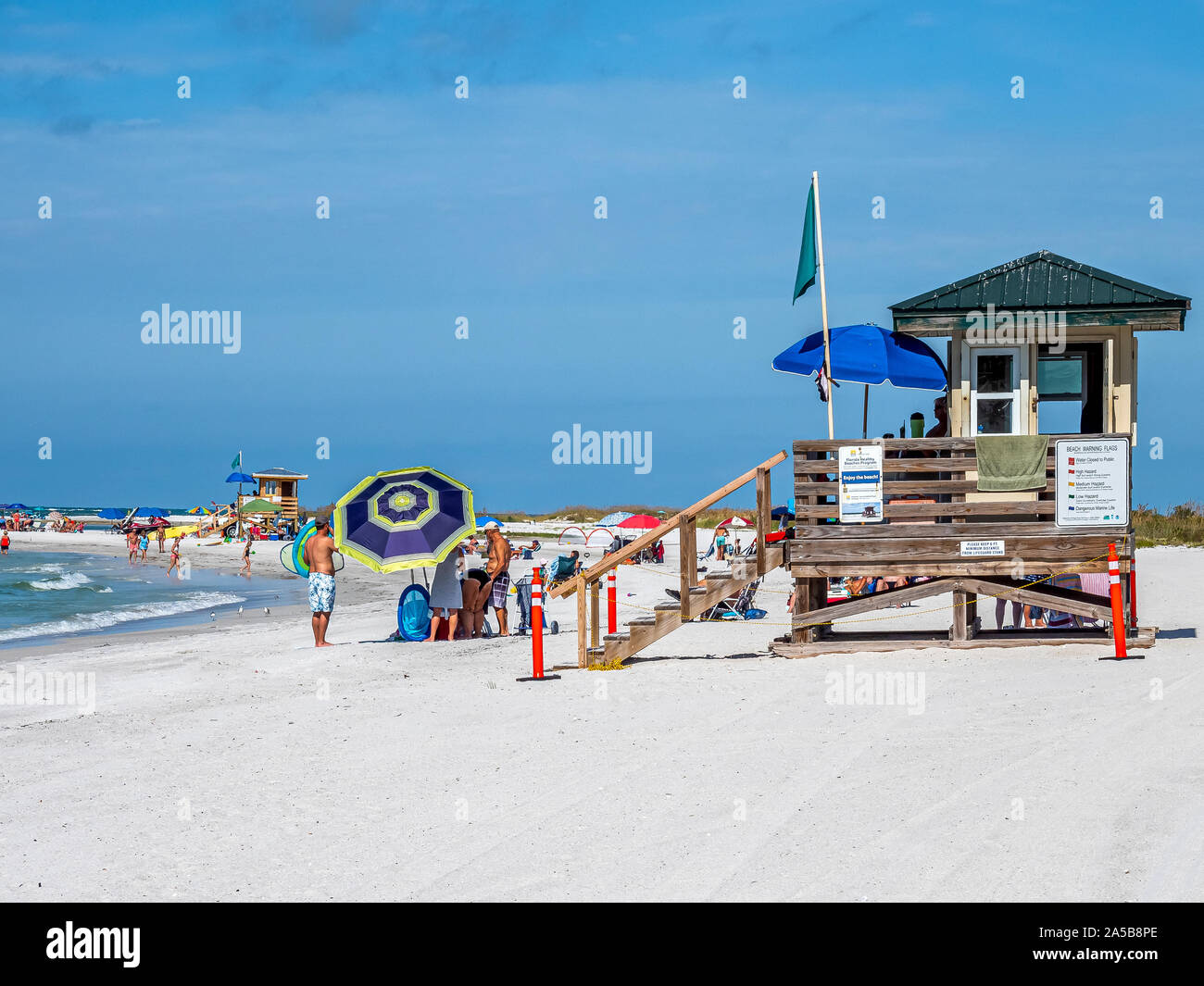 Secours sur Lido Beach sur le golfe du Mexique sur Lido Key à Sarasota en Floride aux États-Unis Banque D'Images