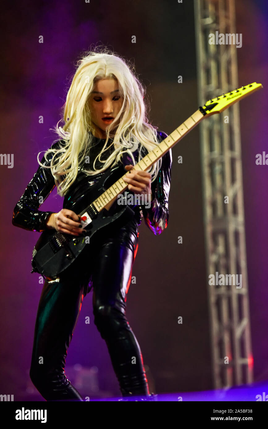 Las Vegas, Nevada, le 18 octobre 2019 - Le groupe de la scène du pavot en concert à la troisième édition annuelle de Las Stique heavy metal music festival tenu à la Centre-ville de Las Vegas Events Center. Crédit de photo : Ken Howard Images Banque D'Images
