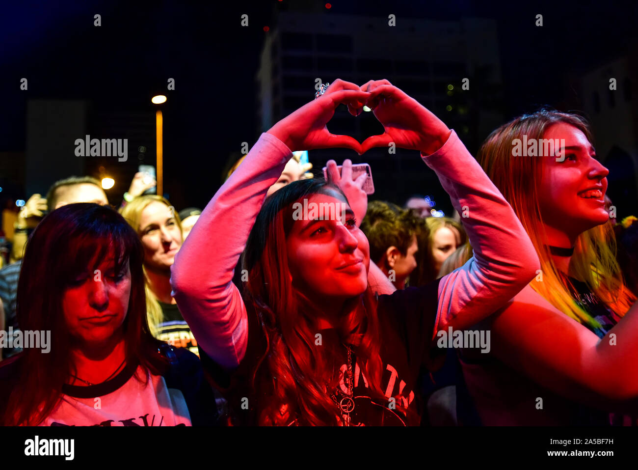 Las Vegas, Nevada, le 18 octobre 2019 - La foule lors de la troisième édition annuelle de Las Stique heavy metal music festival tenu à la Centre-ville de Las Vegas Events Center. Crédit de photo : Ken Howard Images Banque D'Images