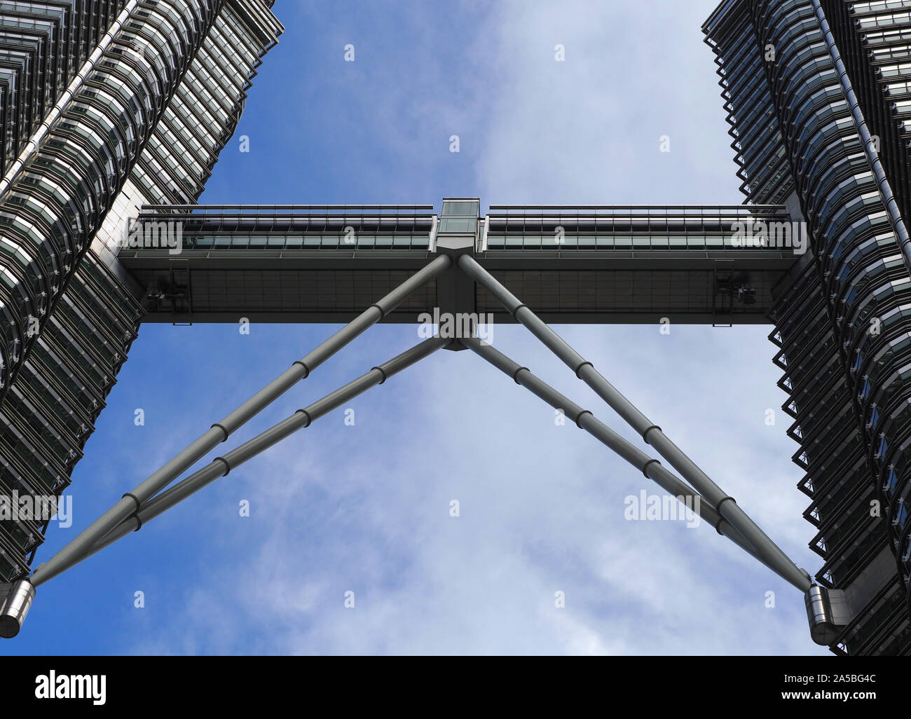 Petronas Twin Towers Sky Bridge, le pont en ciel au 42e étage de la Petronas Twin Towers, Kuala Lumpur, Malaisie Banque D'Images