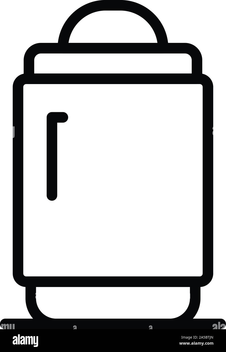 Pot en plastique, l'icône de style contour Illustration de Vecteur