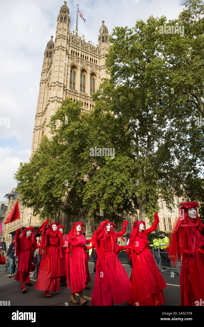 Manifestation environnementale de Londres par le groupe activiste de la rébellion contre l'extinction, novembre 2019. Banque D'Images