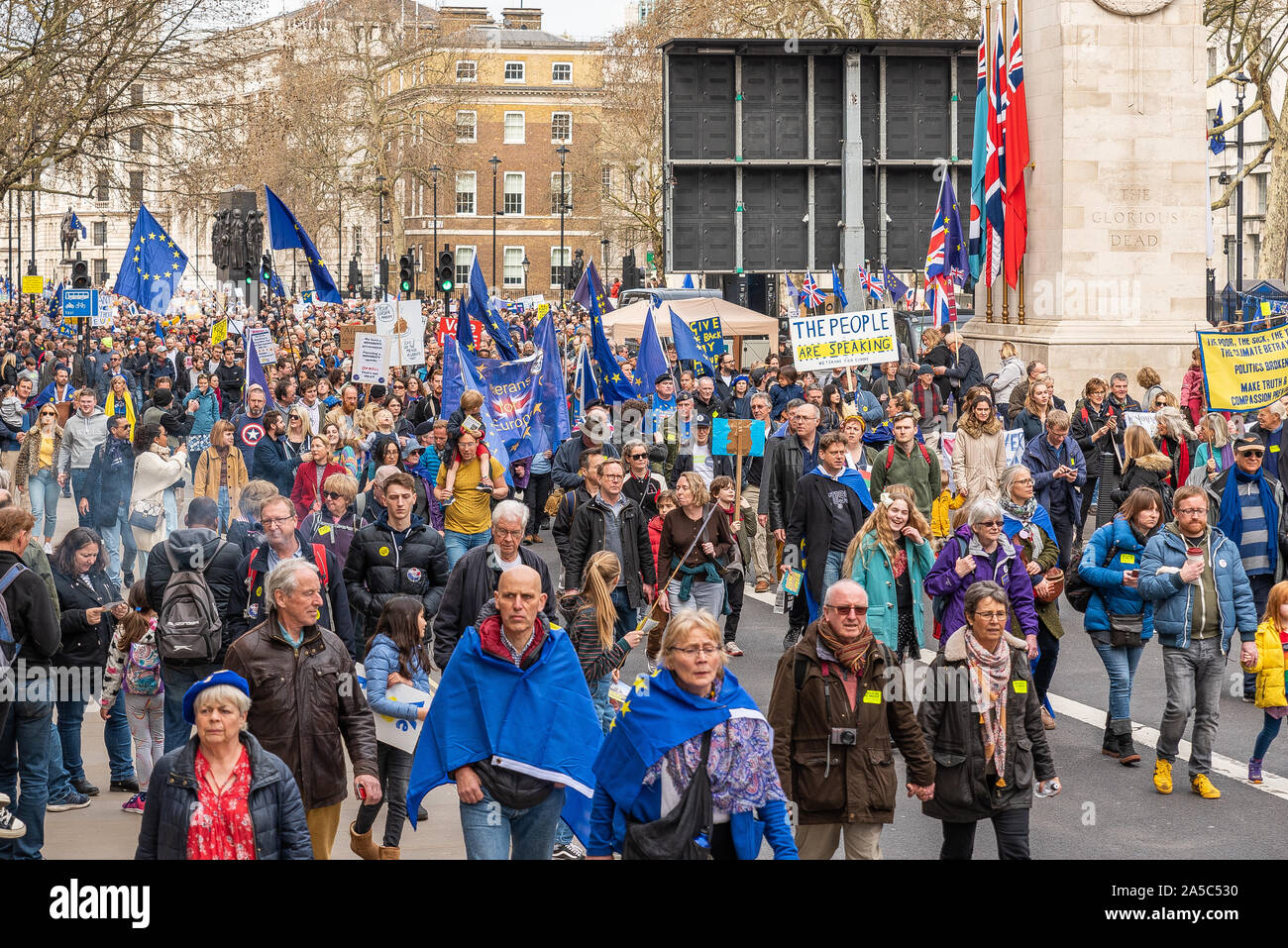 Londres/UK - 32319 : Brexit et anti-brexit manifestation à Londres. Banque D'Images