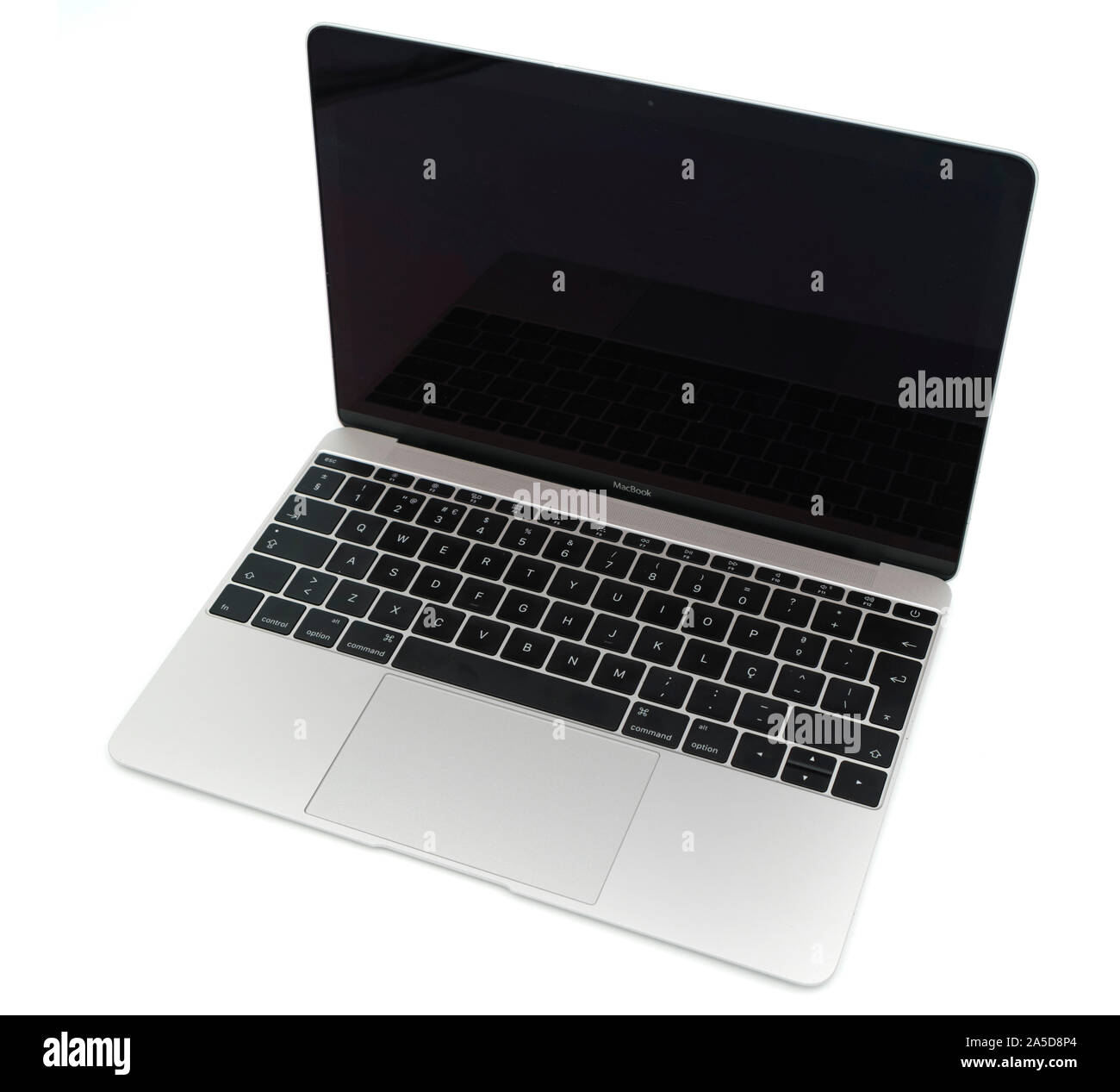 12' Apple MacBook découper isolé sur fond blanc Banque D'Images