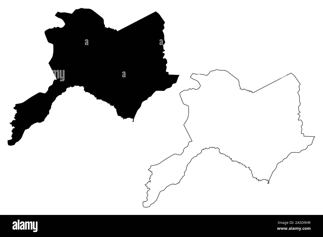 Département de la cuvette (Ministères de la République du Congo, le Congo-Brazzaville, la République du Congo,RotC) map vector illustration gribouillage, croquis cuve Illustration de Vecteur