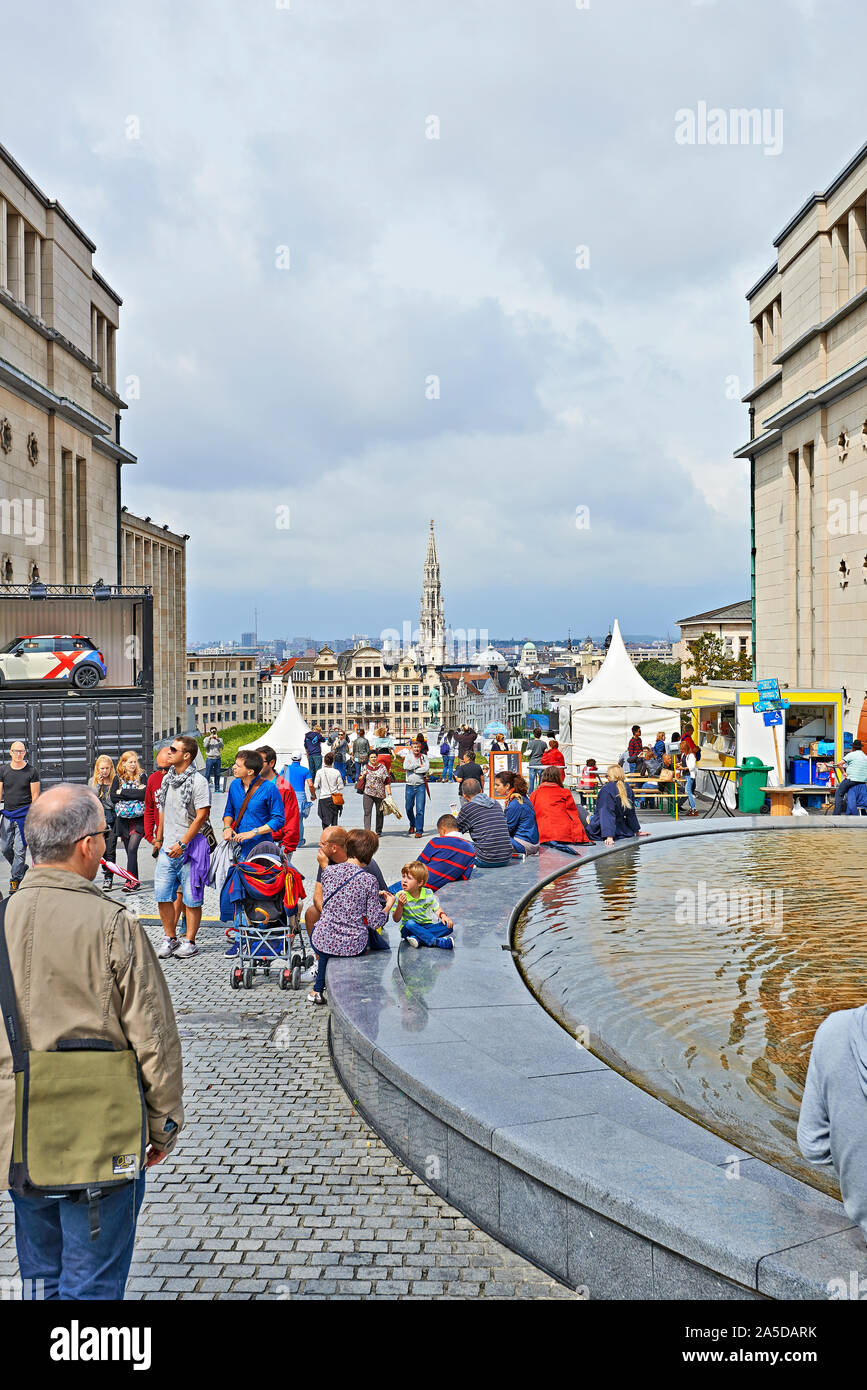 Bruxelles, Belgique - Août 15,2014 : jouissent d'​The Place Royale à Bruxelles, le festival d'été qui tient sa 13e édition cette année, avec Banque D'Images