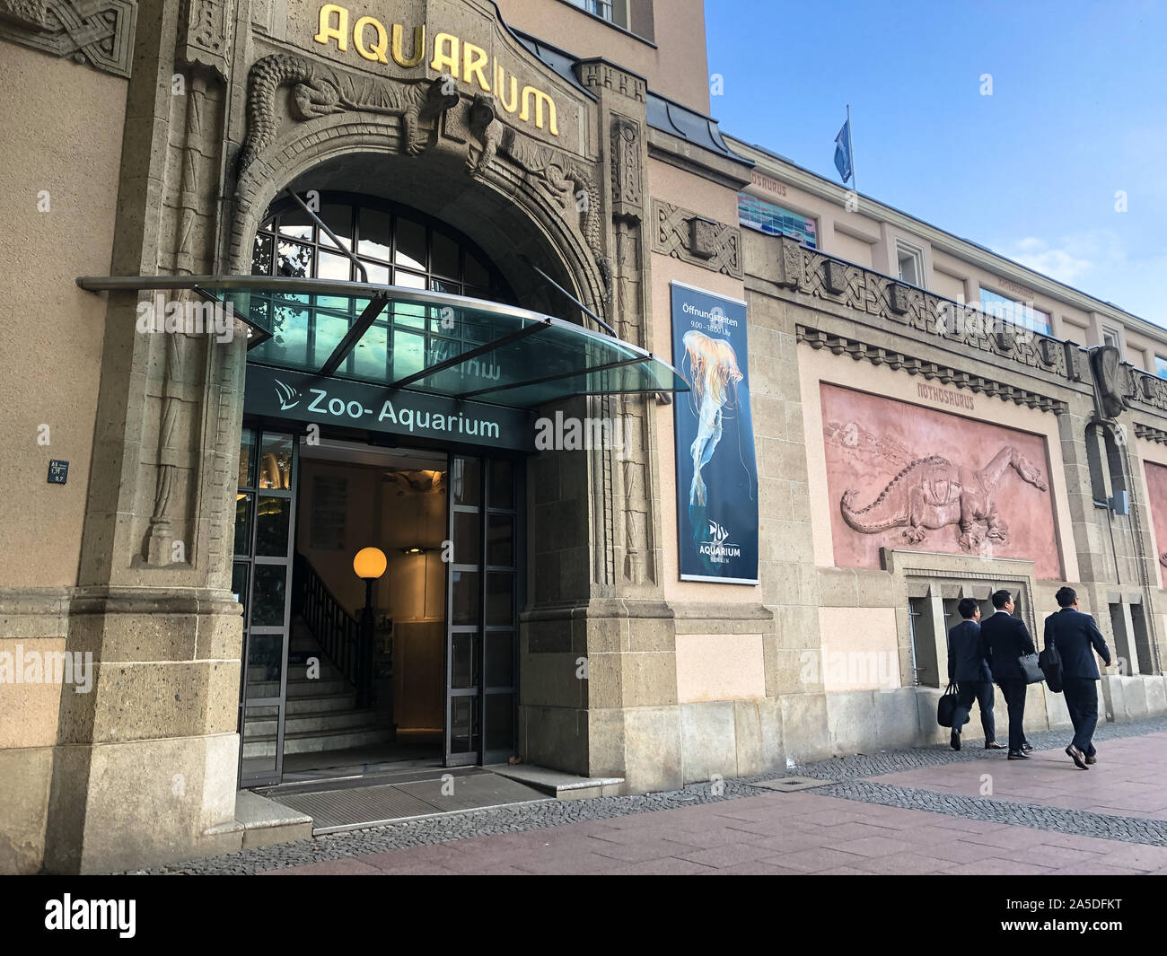 Berlin, Allemagne - Oct 9, 2019 : l'entrée de l'Aquarium et Zoo de Berlin Banque D'Images