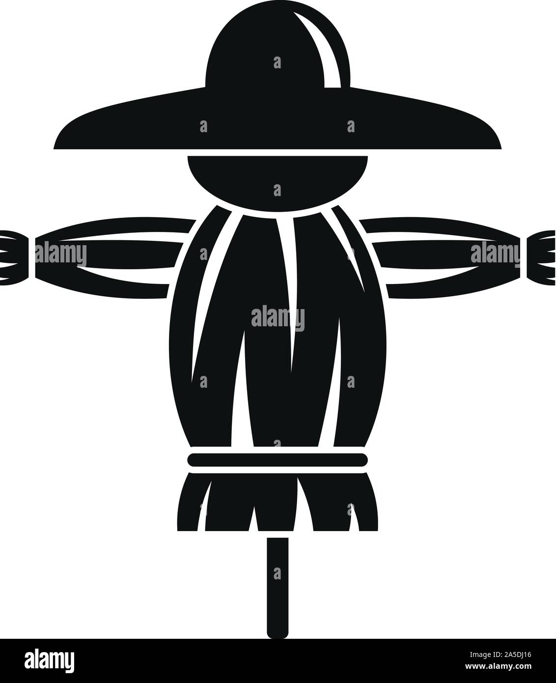 L'icône de l'épouvantail rigolo. Simple illustration de l'épouvantail rigolo icône vecteur pour la conception web isolé sur fond blanc Illustration de Vecteur