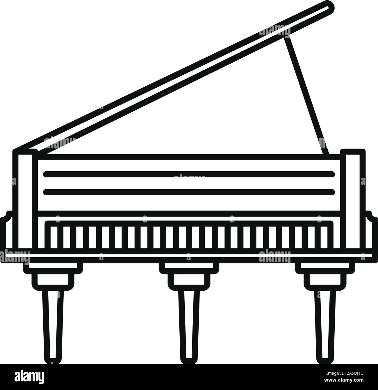 Piano classique icône. Contours grand piano classique icône vecteur pour la conception web isolé sur fond blanc Illustration de Vecteur