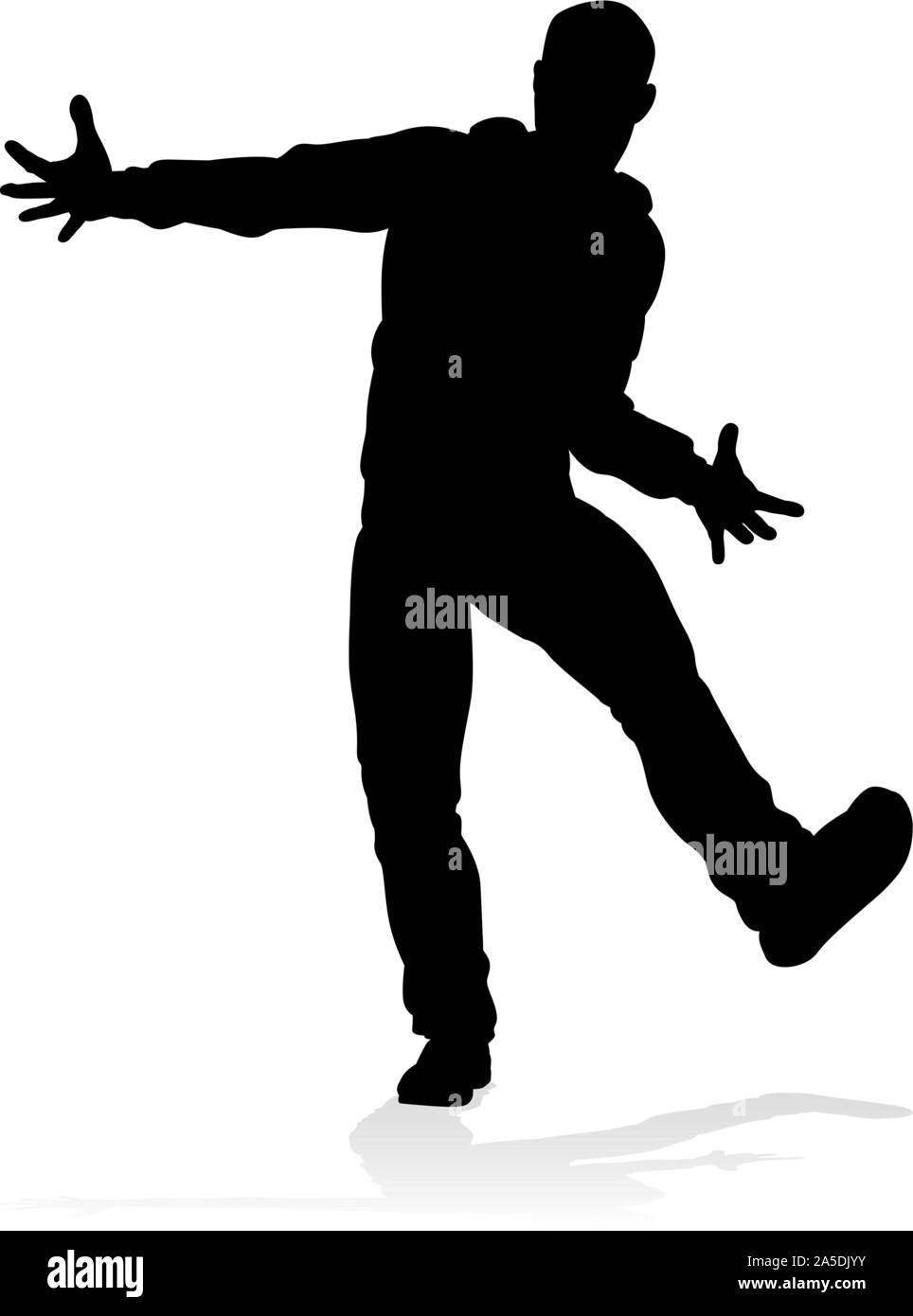 Street Dance Dancer Silhouette Illustration de Vecteur