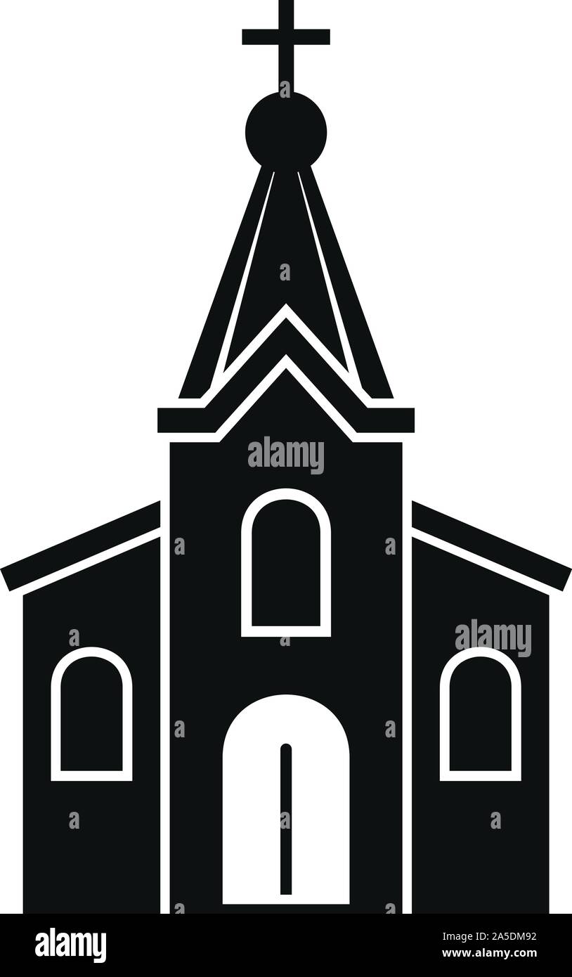 L'icône de l'église en pierre. Simple illustration de l'église de pierre l'icône vecteur pour la conception web isolé sur fond blanc Illustration de Vecteur