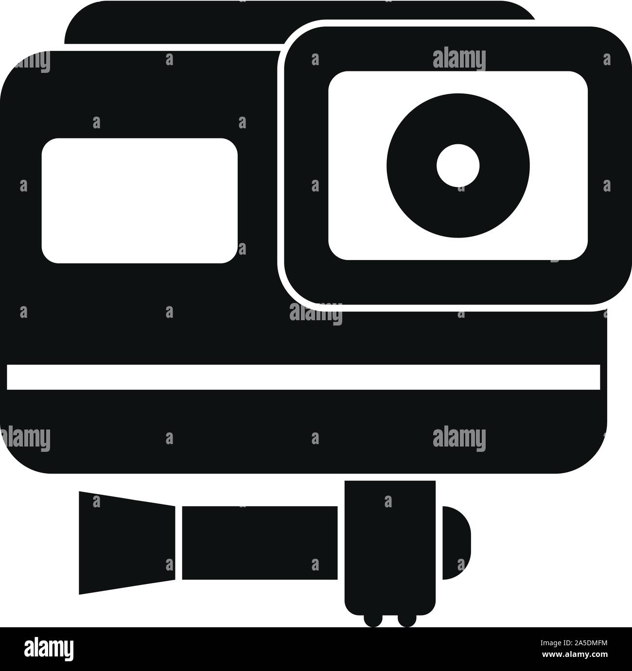 Action cinéma icône appareil photo. Simple illustration de l'action cinéma vecteur pour l'icône de caméra web design isolé sur fond blanc Illustration de Vecteur
