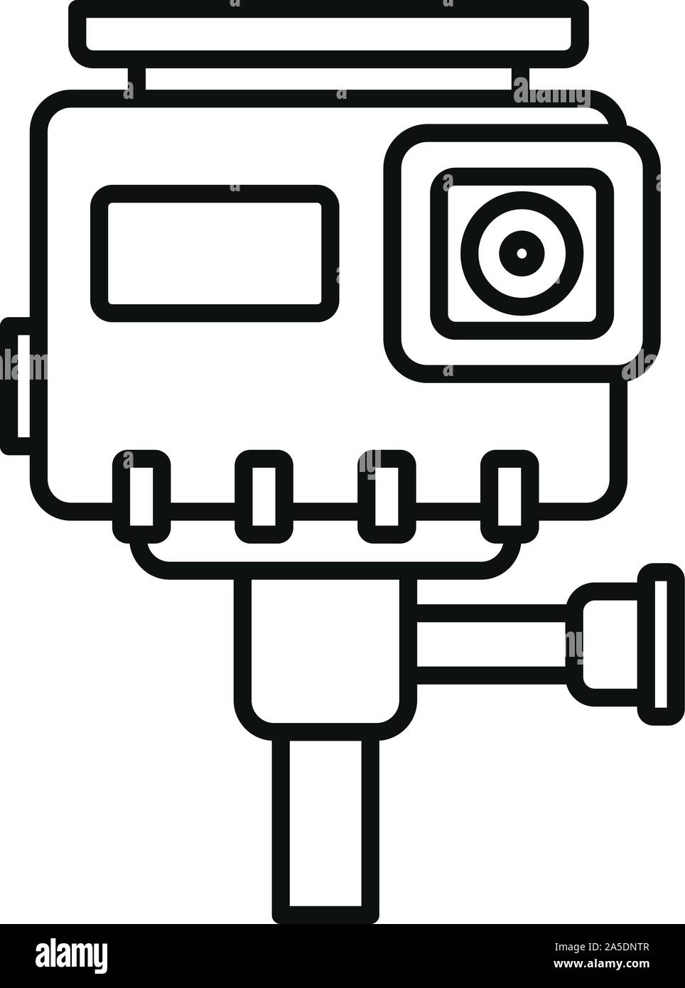 L'icône de caméra HD. Contours hd caméra action icône vecteur pour la conception web isolé sur fond blanc Illustration de Vecteur