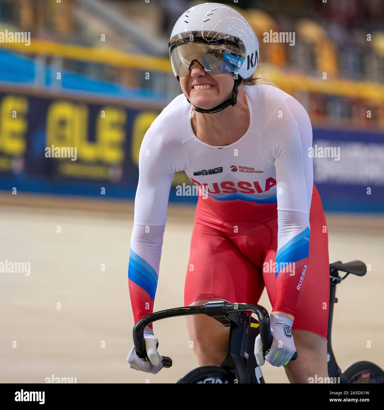 Apeldoorn, Pays-Bas. 20 Oct, 2019. APELDOORN, 20-10-2019, allsports Omnisport, Apeldoorn, Anastasia Vojnova au cours de la du cyclisme sur piste Championnats Européens, Ek Baanwielrennen. Credit : Pro Shots/Alamy Live News Banque D'Images