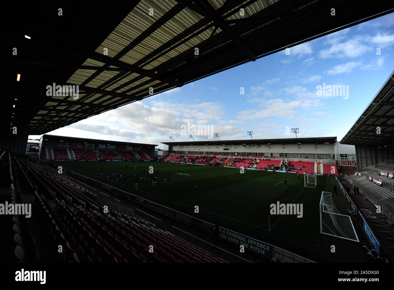 Vue générale du village sportif de Leigh avant le match C de la coupe continentale des femmes de la Ligue au village sportif de Leigh. Banque D'Images