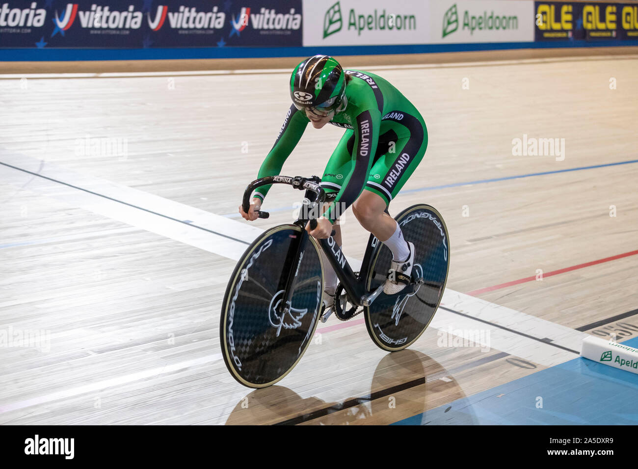 Apeldoorn, Pays-Bas. 20 Oct, 2019. APELDOORN, 20-10-2019, allsports Omnisport, Apeldoorn, Eimer McMullan au 500 mètres sprint temps pendant le championnat d'Europe de cyclisme sur piste, Ek Baanwielrennen. Credit : Pro Shots/Alamy Live News Banque D'Images