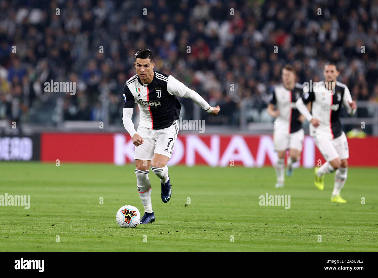 Torino, Italie. 19 octobre 2019. Serie A italienne . La Juventus FC vs FC Bologne . Cristiano Ronaldo de la Juventus FC. Banque D'Images