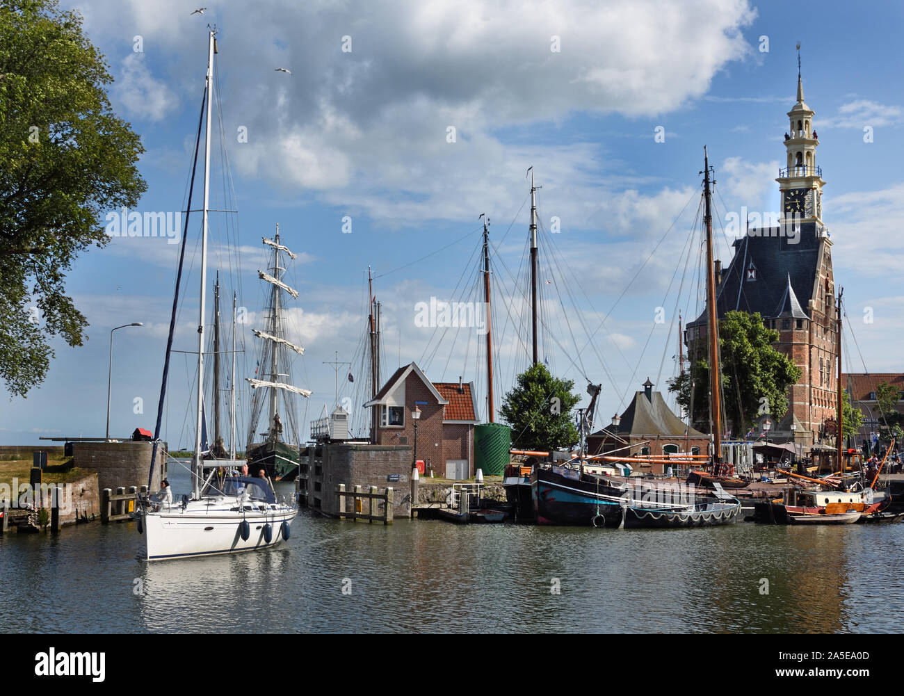 Old Harbour Port Hoorn ( Corne ) Main Tower 1532 Pays-Bas Banque D'Images Old Harbour Port Hoorn ( Corne ) Main Tower 1532 Pays-Bas Banque D'Images