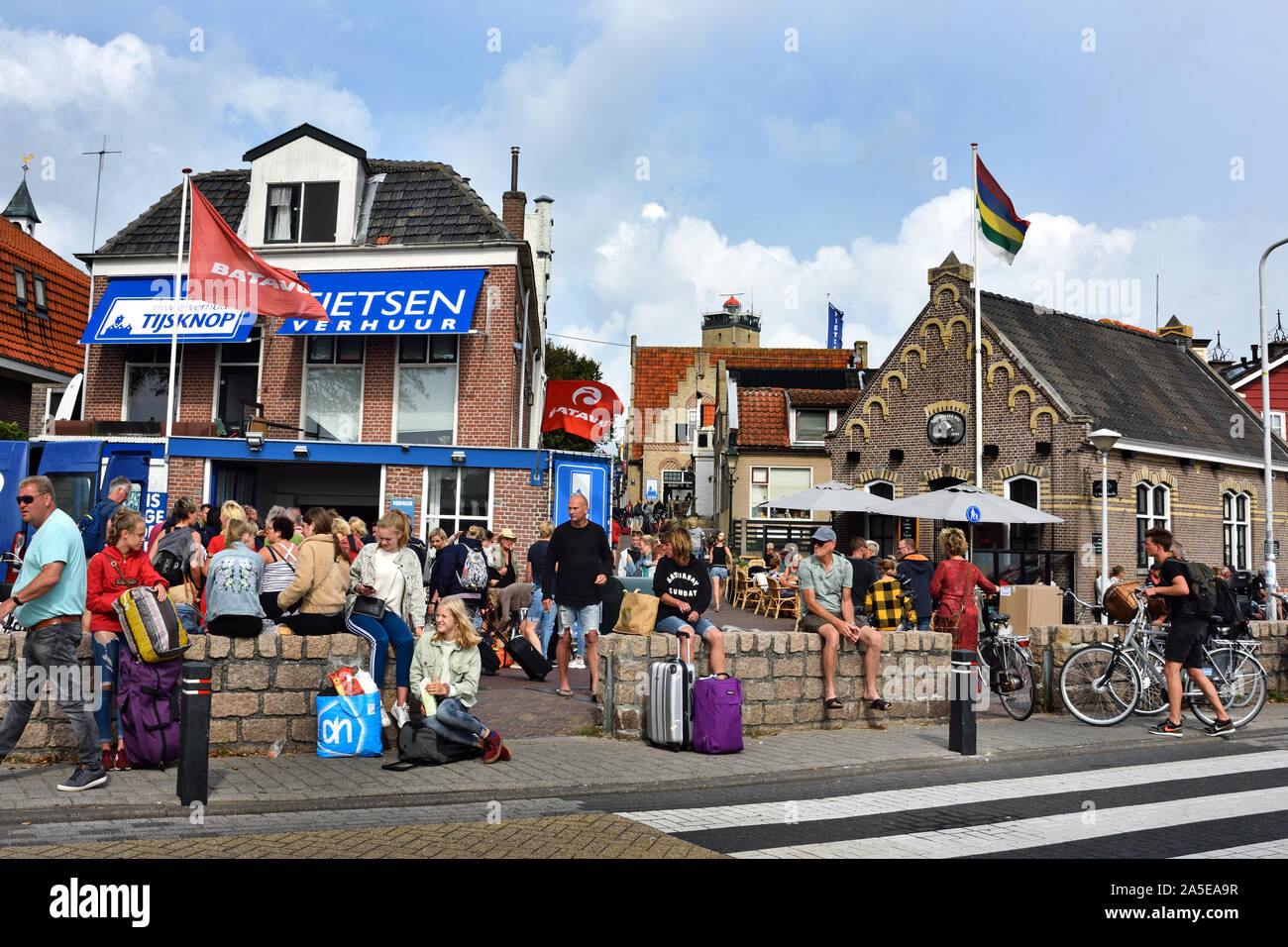 Terschelling marée mer du débit de crue de plage côte Pays-Bas Banque D'Images