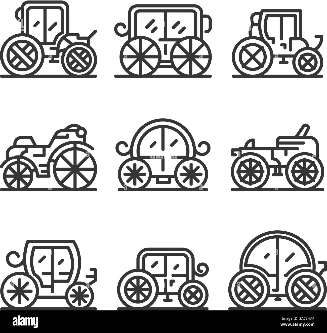 848 icons set style du contour, Illustration de Vecteur