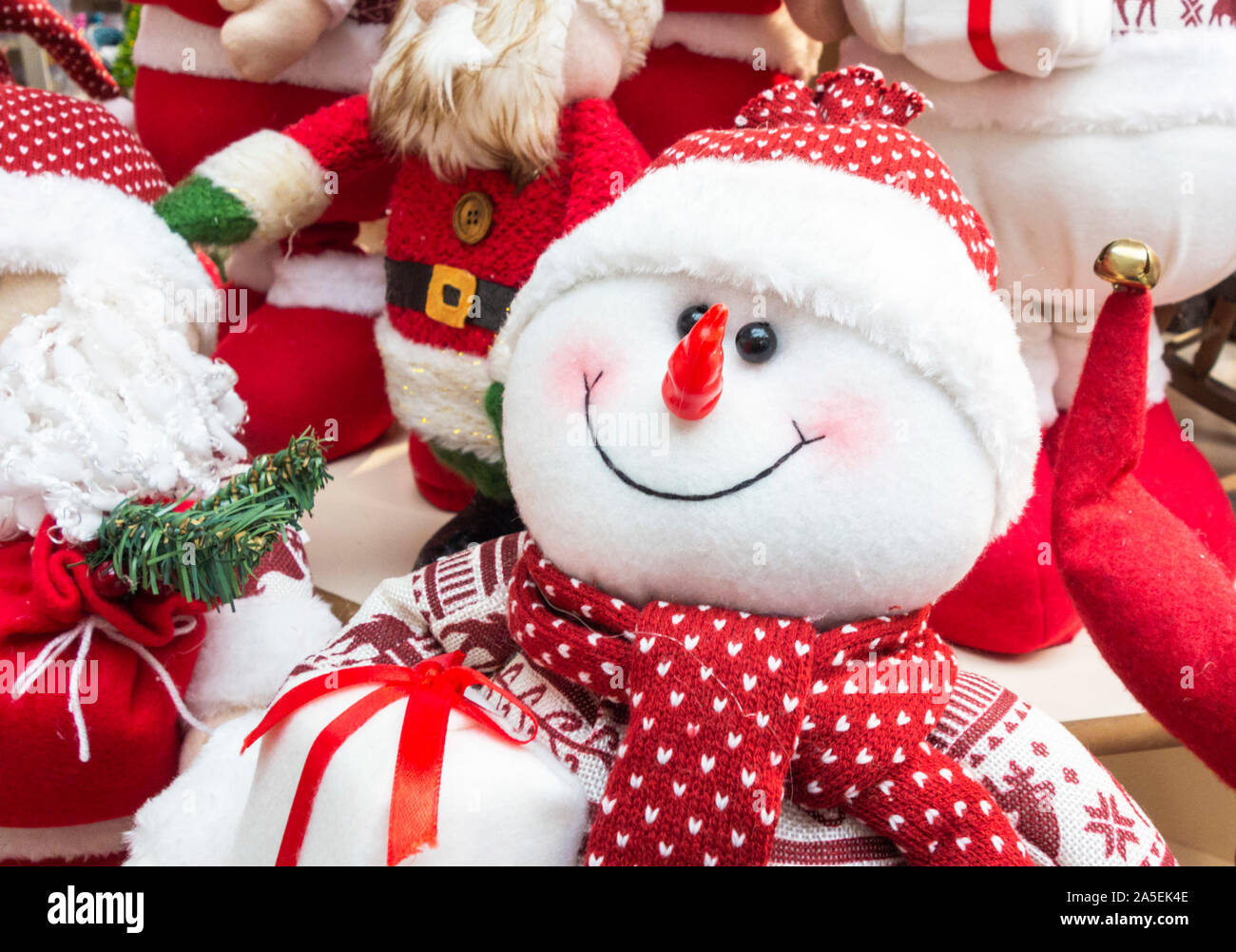 Close up le Père Noël Peluche UK Banque D'Images