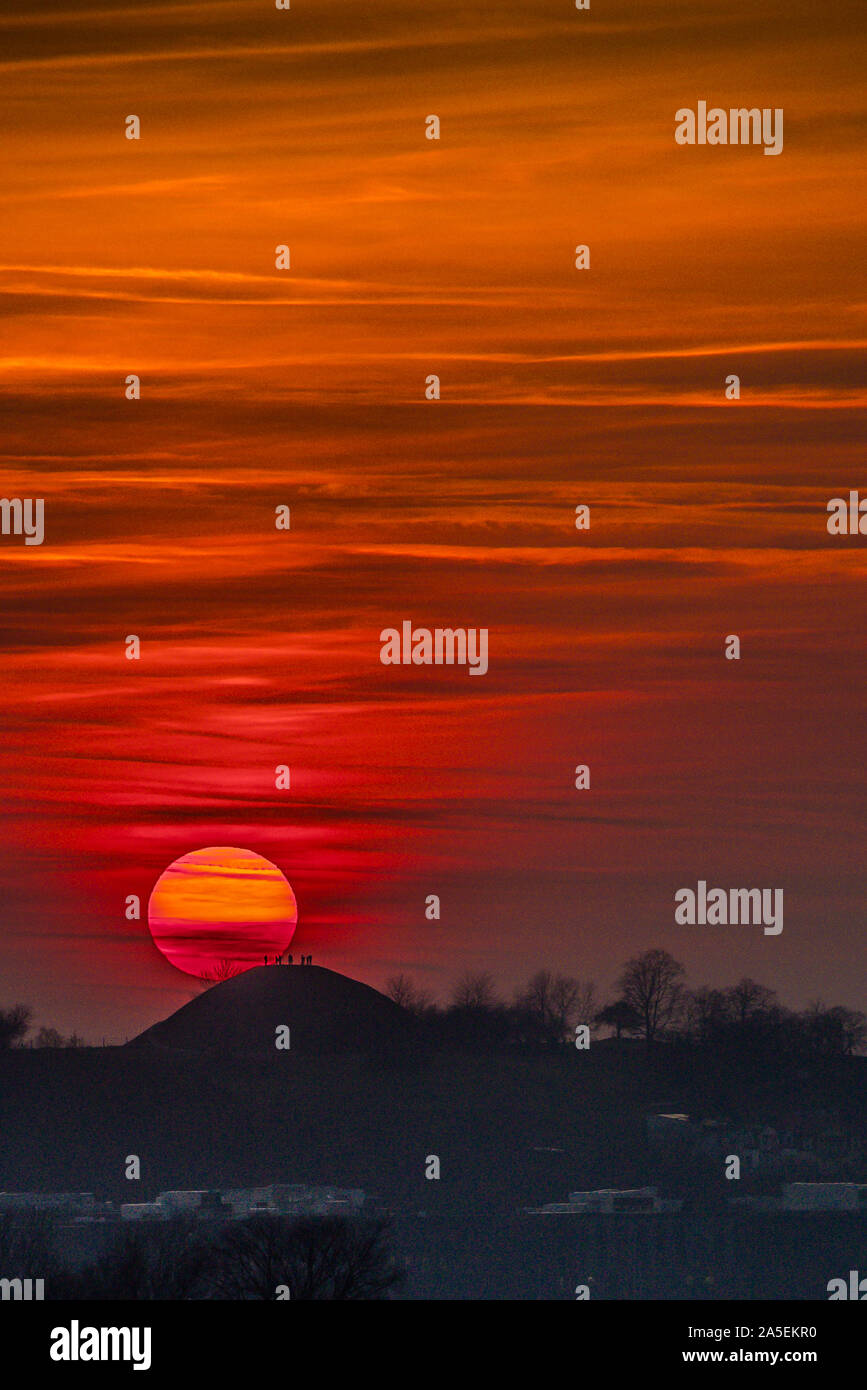 Coucher de soleil à Cracovie, Krakus humeur - Pologne Banque D'Images