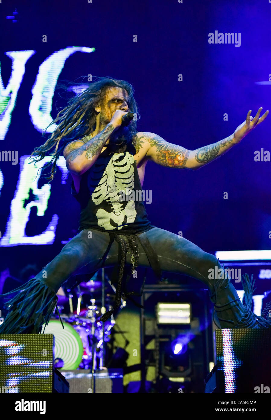 Las Vegas, Nevada, USA. 19 octobre, 2019. Rob Zombie l'exécution en concert à la troisième édition annuelle de Las Stique heavy metal music festival tenu à la Centre-ville de Las Vegas Events Center. Crédit de photo : Ken Howard Crédit Images : Ken Howard/Alamy Live News Banque D'Images