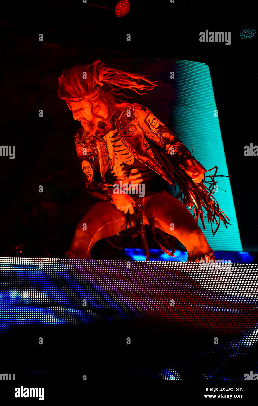 Las Vegas, Nevada, USA. 19 octobre, 2019. Rob Zombie l'exécution en concert à la troisième édition annuelle de Las Stique heavy metal music festival tenu à la Centre-ville de Las Vegas Events Center. Crédit de photo : Ken Howard Crédit Images : Ken Howard/Alamy Live News Banque D'Images