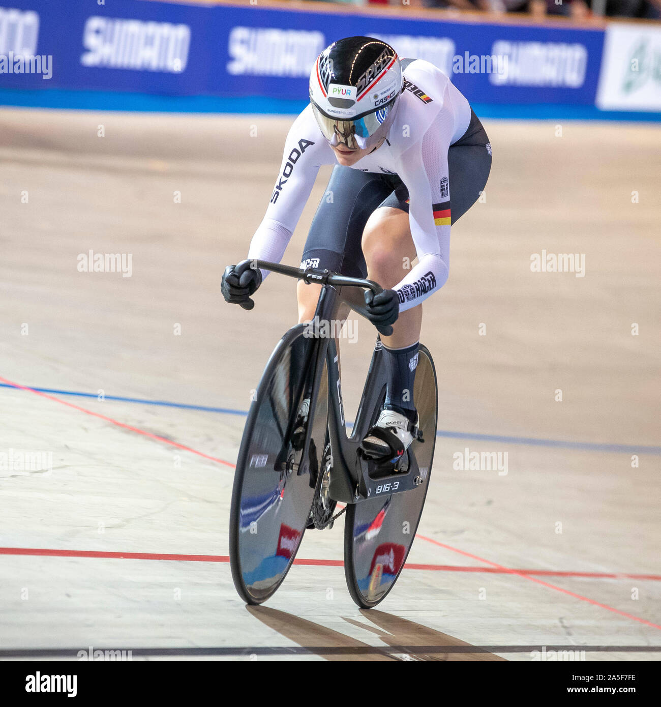 Apeldoorn, Pays-Bas. 20 Oct, 2019. APELDOORN, 20-10-2019, allsports Omnisport, Apeldoorn, Lea Sophie Friedrich au 500 mètres femmes pendant la Cyclisme sur Piste Championnats Européens, Ek Baanwielrennen. Credit : Pro Shots/Alamy Live News Banque D'Images