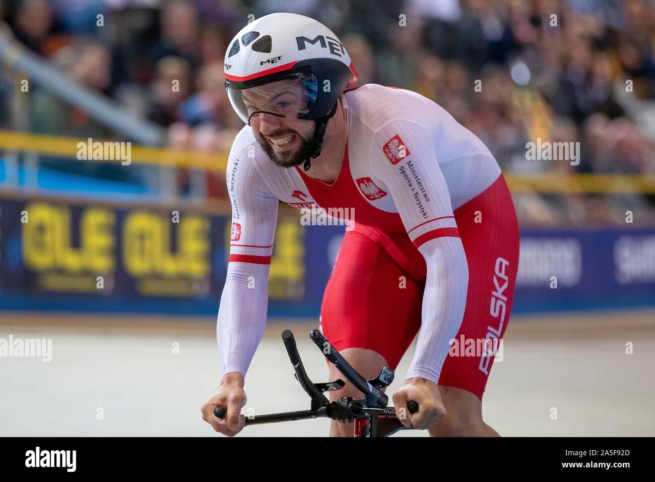 Apeldoorn, Pays-Bas. 20 Oct, 2019. APELDOORN, 20-10-2019, allsports Omnisport, Apeldoorn, Krzysztof Maksel au 1 000 m sprint hommes au cours de l'heure du cyclisme sur piste Championnats Européens, Ek Baanwielrennen. Credit : Pro Shots/Alamy Live News Banque D'Images