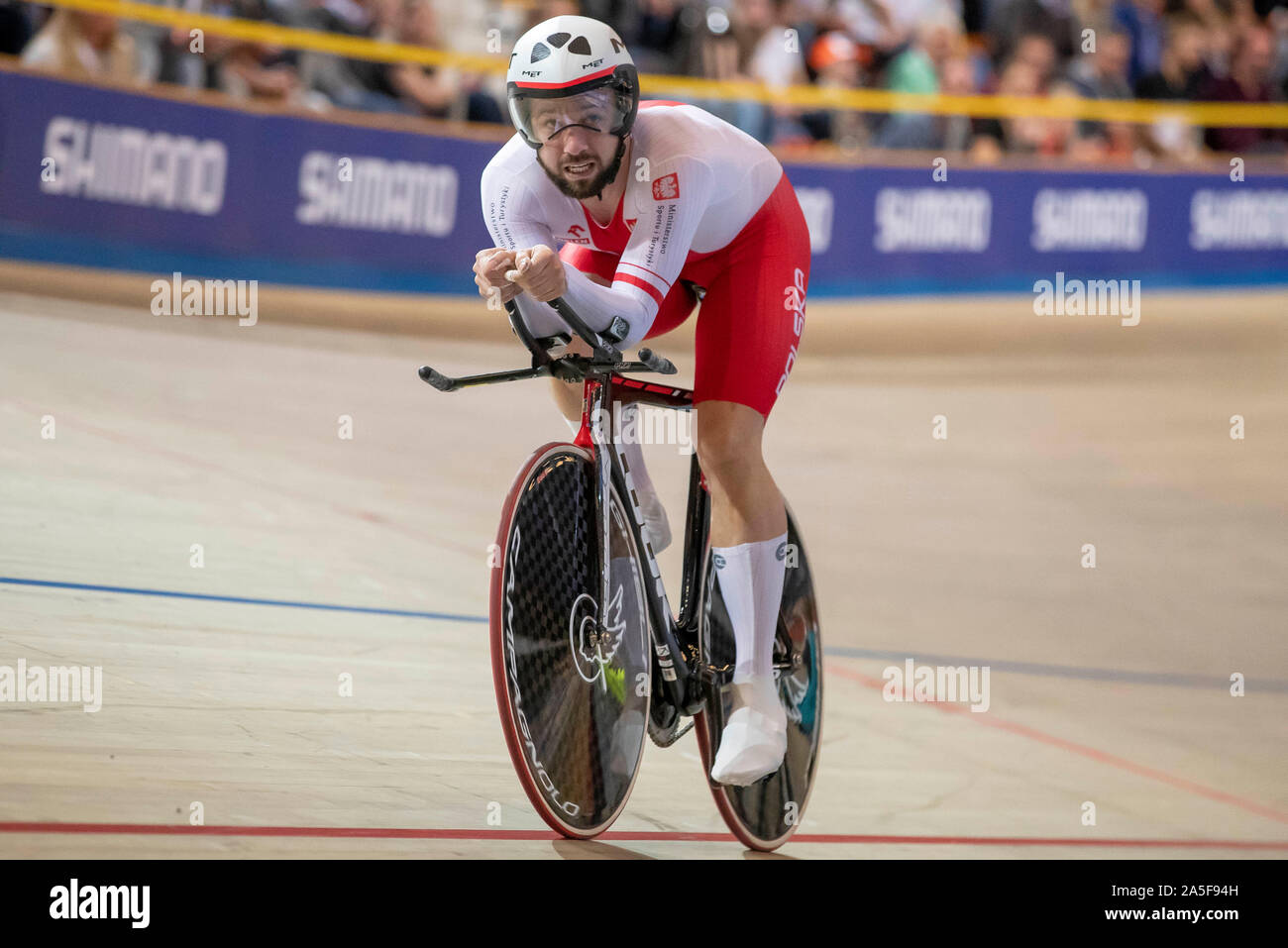 Apeldoorn, Pays-Bas. 20 Oct, 2019. APELDOORN, 20-10-2019, allsports Omnisport, Apeldoorn, Krzysztof Maksel au 1 000 m sprint hommes au cours de l'heure du cyclisme sur piste Championnats Européens, Ek Baanwielrennen. Credit : Pro Shots/Alamy Live News Banque D'Images