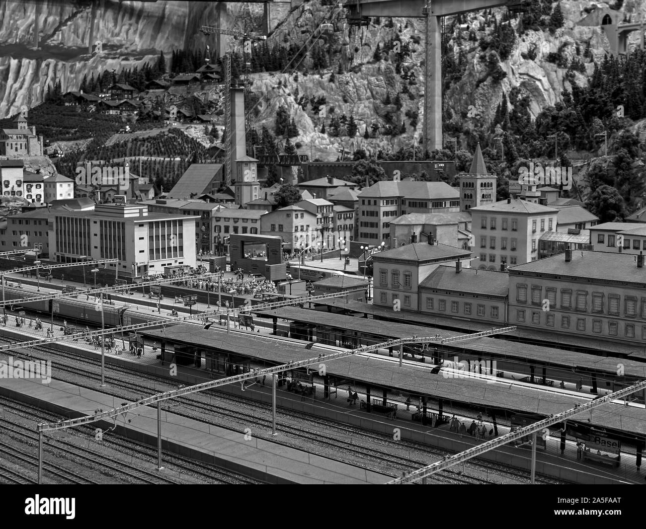 Monde miniature plein de photos de Hambourg Banque D'Images