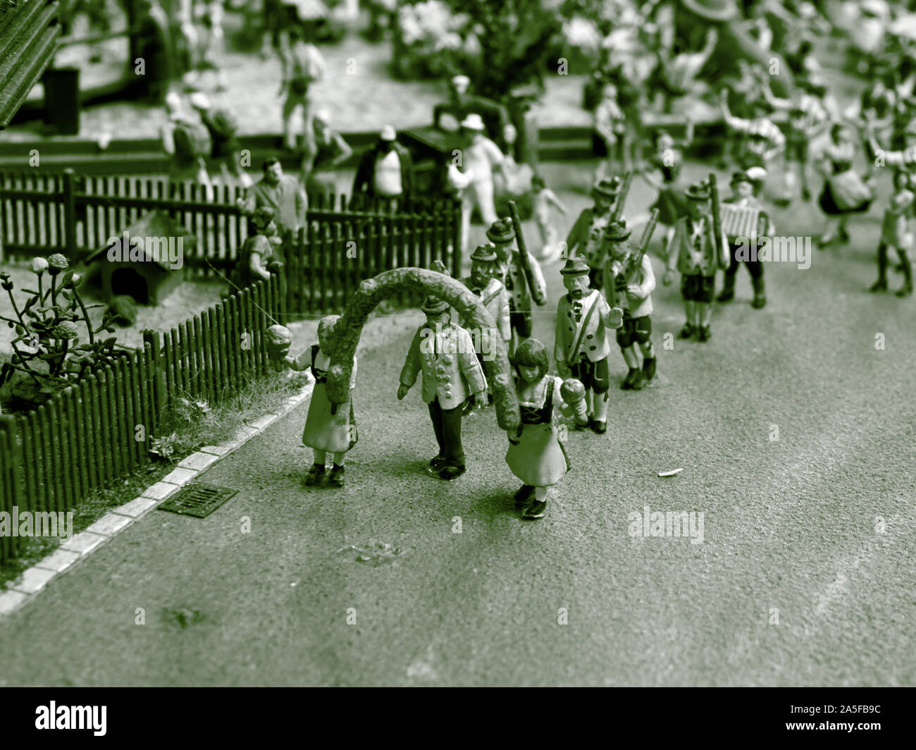 Monde miniature plein de photos de Hambourg Banque D'Images