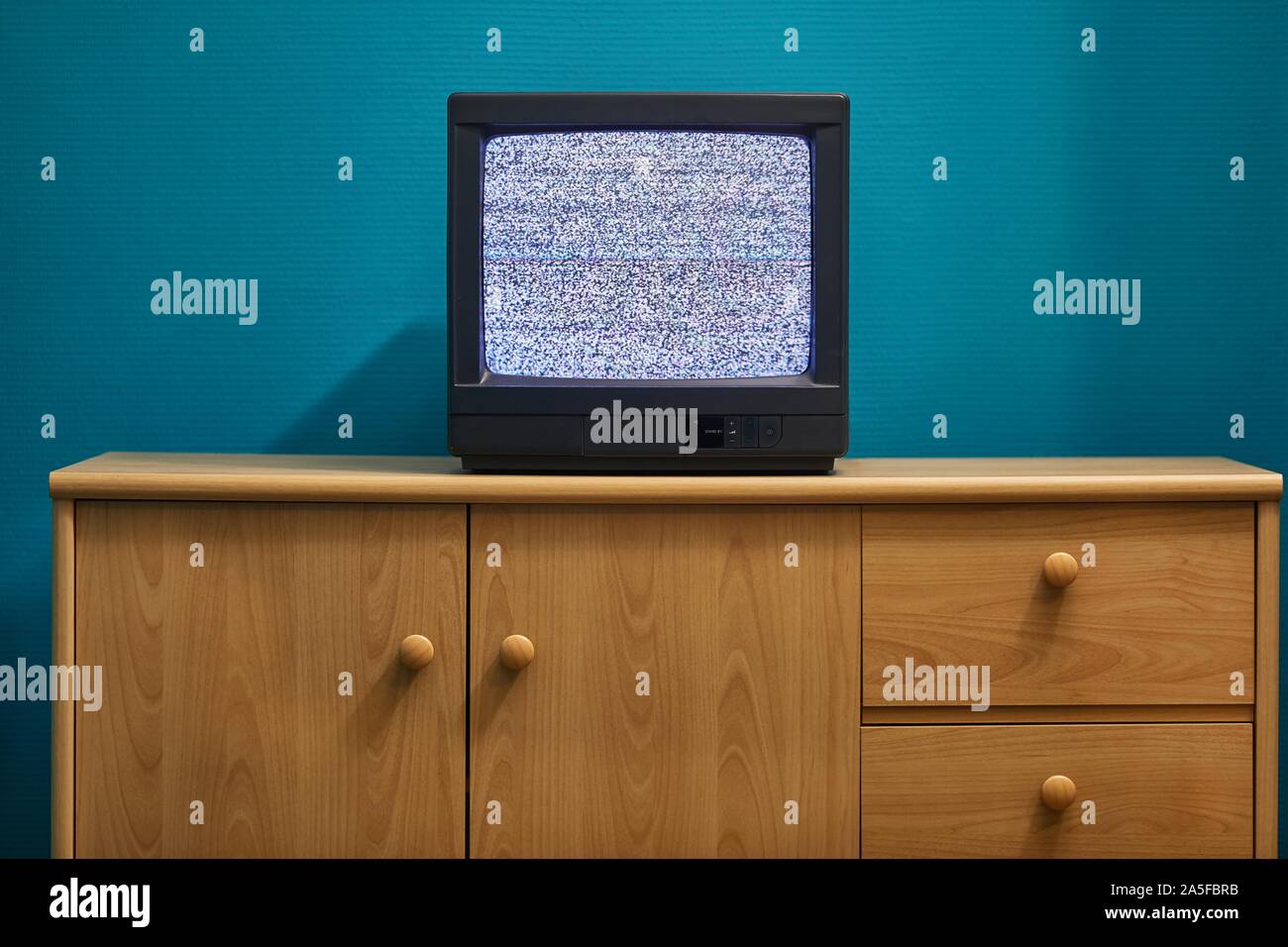 TV pas de signal Banque D'Images