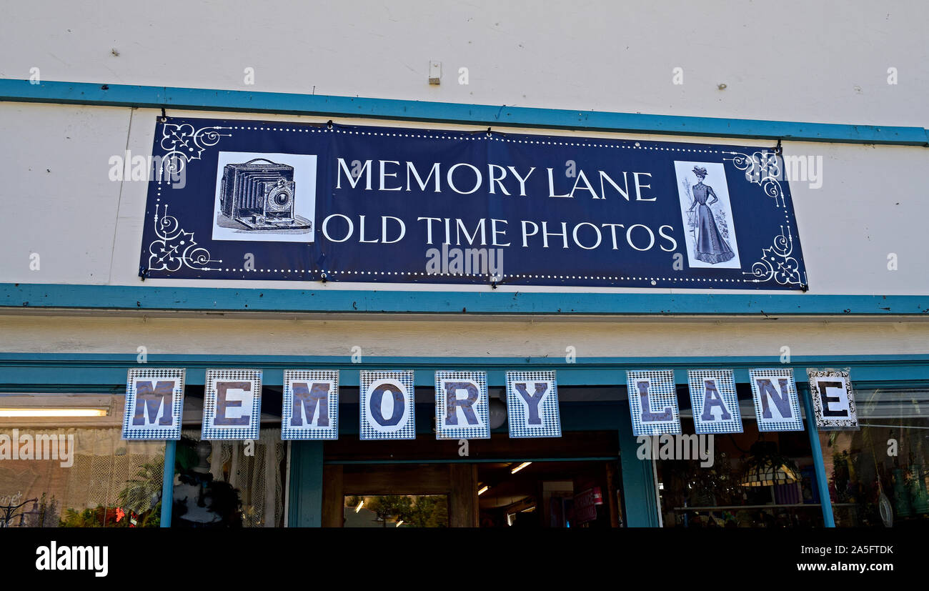 Memory Lane Old Time Photos Shop dans la région de Niles, Californie Banque D'Images