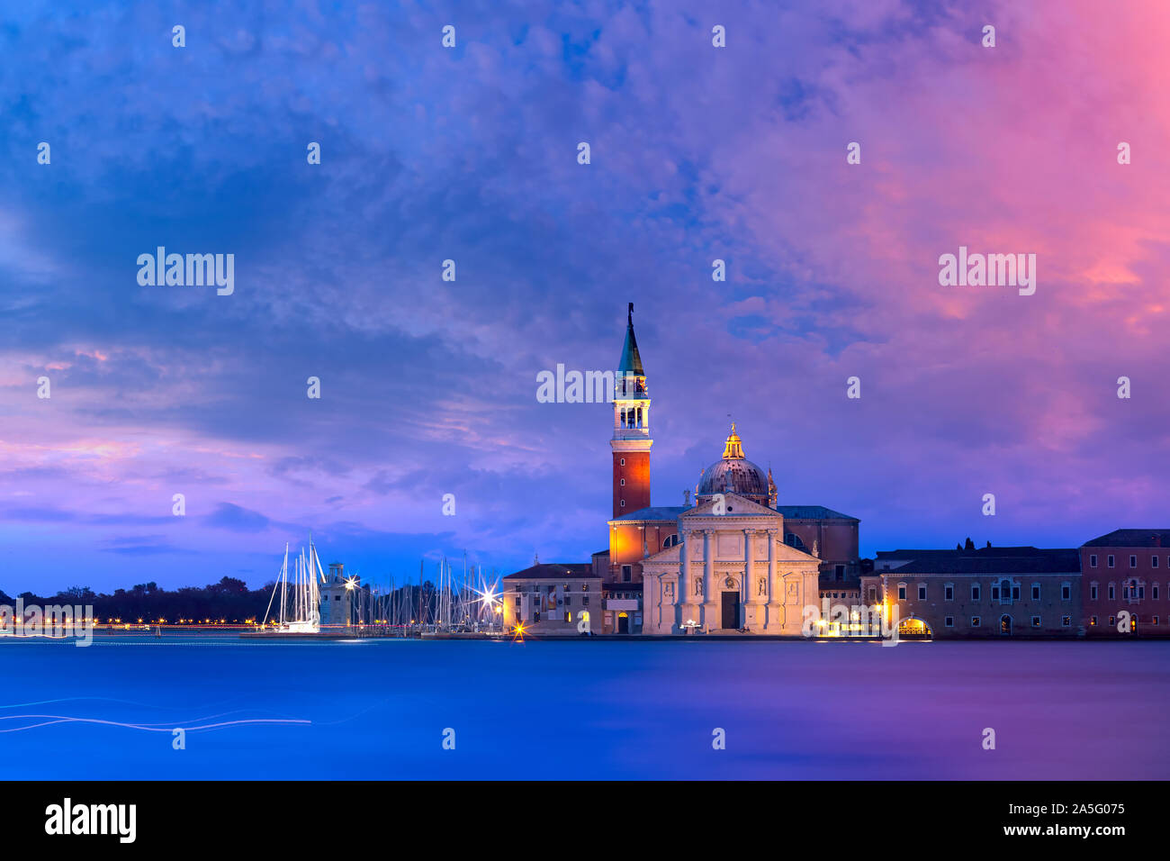 Di San Giorgio Maggiore, au lever du soleil, Venise, Italie Banque D'Images