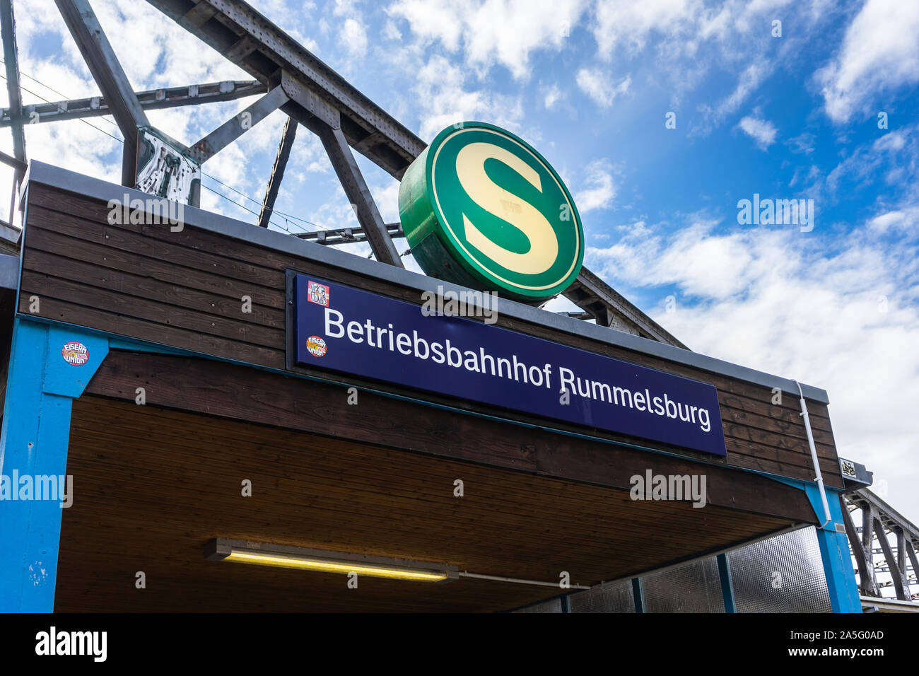 Betriebsbanhnof S-Bahn Rummelsburg overground (gare), Berlin, Allemagne Banque D'Images