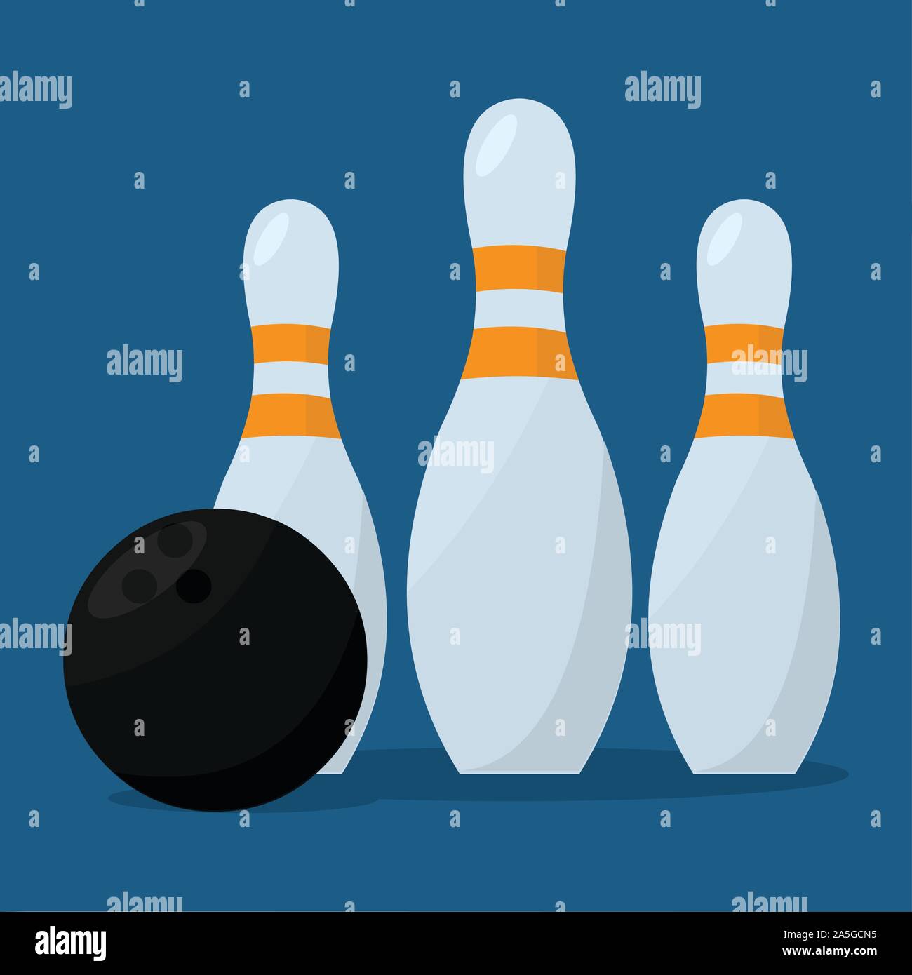 Des quilles et bowling ball vector illustration Illustration de Vecteur