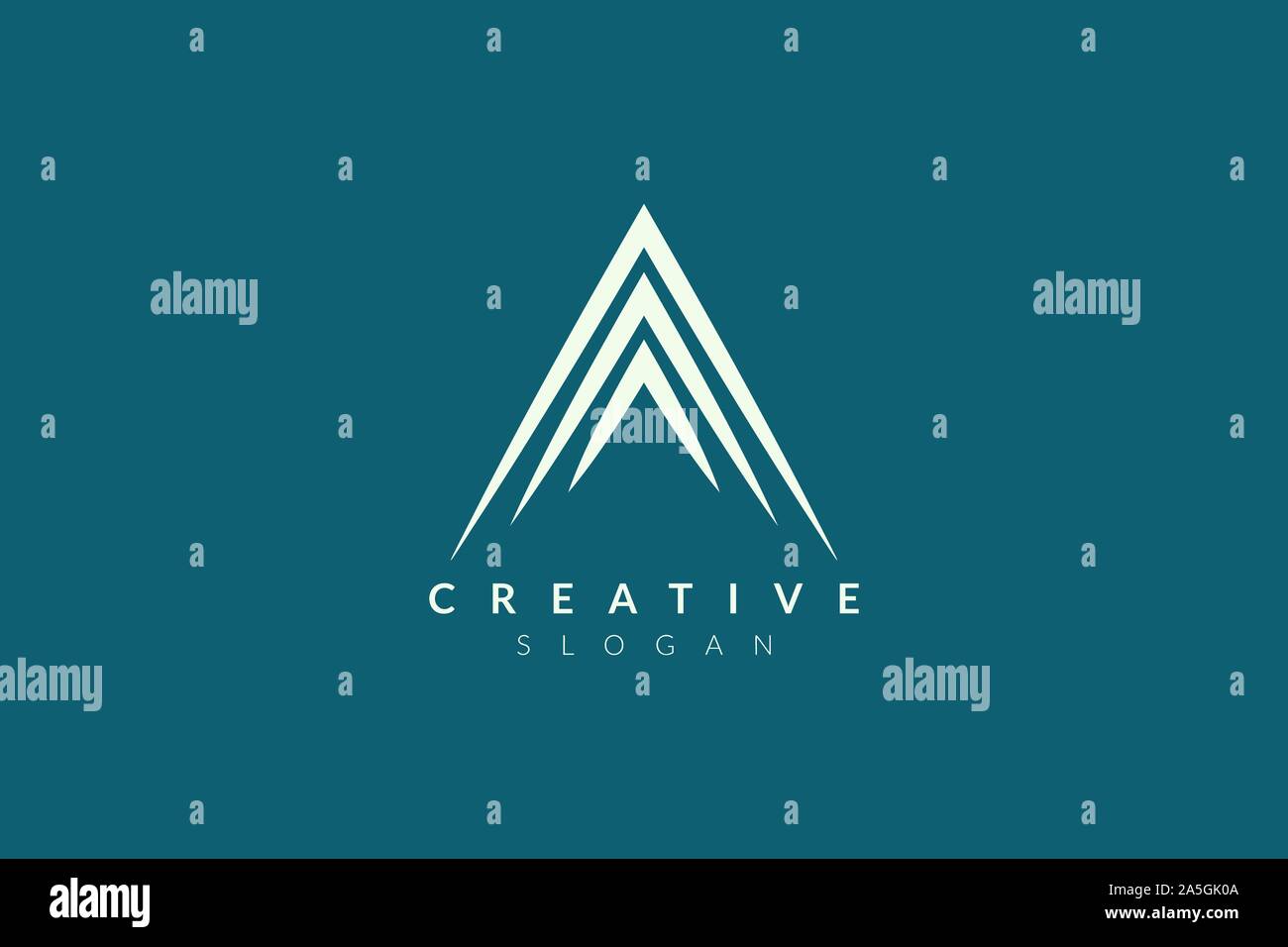 Vector illustration of abstract design en forme de triangle. Logo simple et minimaliste, plat traditionnel, icône moderne et le symbole Illustration de Vecteur