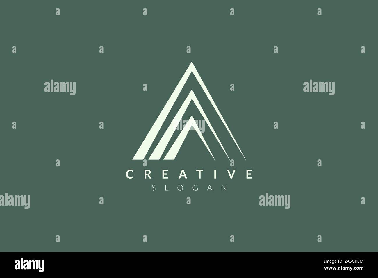 Vector illustration of abstract design en forme de triangle. Logo simple et minimaliste, plat traditionnel, icône moderne et symbole. Illustration de Vecteur