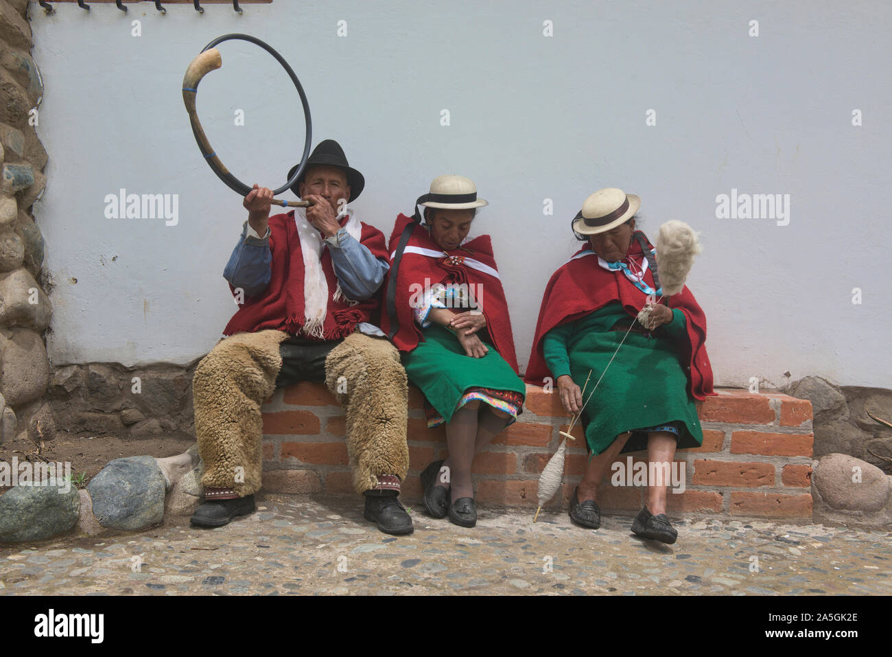 Les Highlanders et leurs traditions locales, la Moya, Equateur Banque D'Images