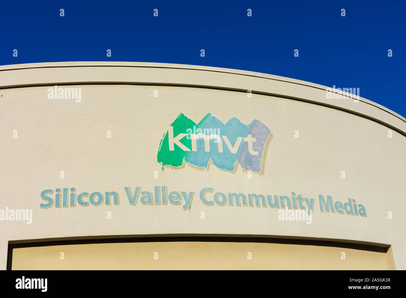 KMVT Silicon Valley Community Centre des médias et de l'extérieur façade Banque D'Images